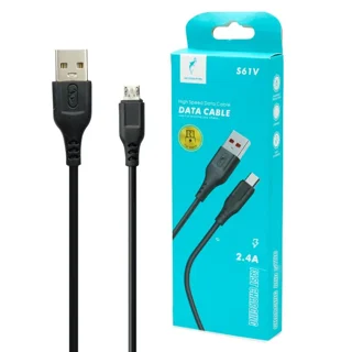 کابل میکرو یو اس بی فست شارژ 2.4 آمپر اسکای دلفین S61V طول 1 متر