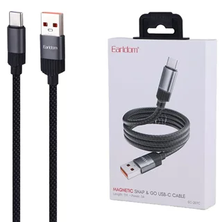 کابل تایپ سی فست شارژ 3 آمپر ارلدام EC-207C طول 1 متر