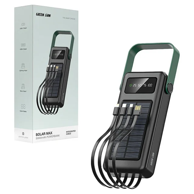 پاور بانک خورشیدی گرین لاین Solar Max GL-PB72 GNSLRPB30K 10.5W ظرفیت 30000 میلی آمپر ساعت